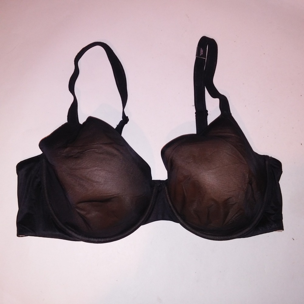 Victoria Secret Bra 40DD Lined Perfect Coverage Black Lightweight Minimizer New